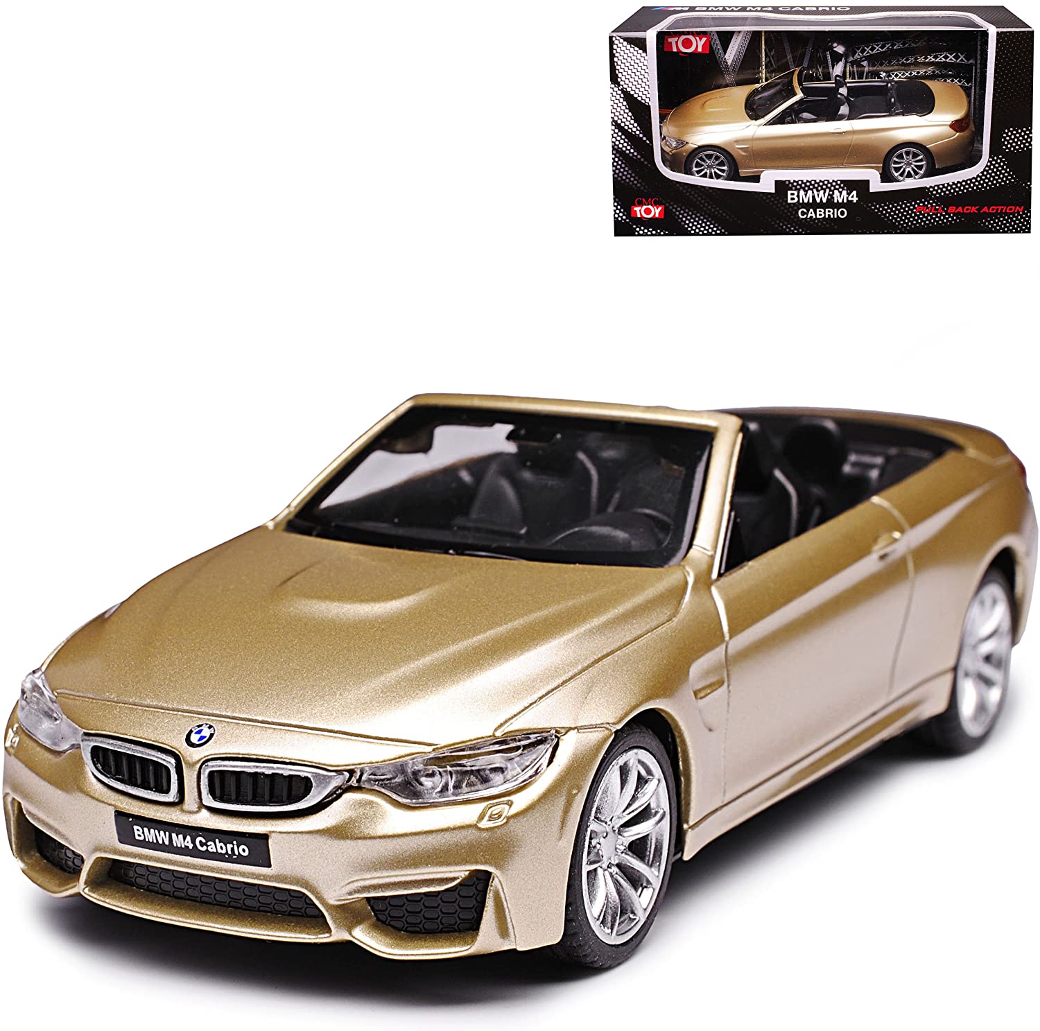 Unknown B-M-W 4 Piece Convertible M4 F83 Beige Gold From 2014 1/43 Cmc Toy 