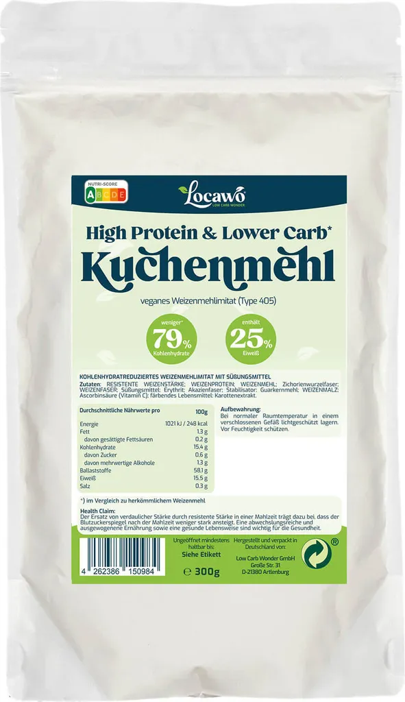 Locawo High Protein & Low Carb* Cake Flour | Flour Substitute | 300g