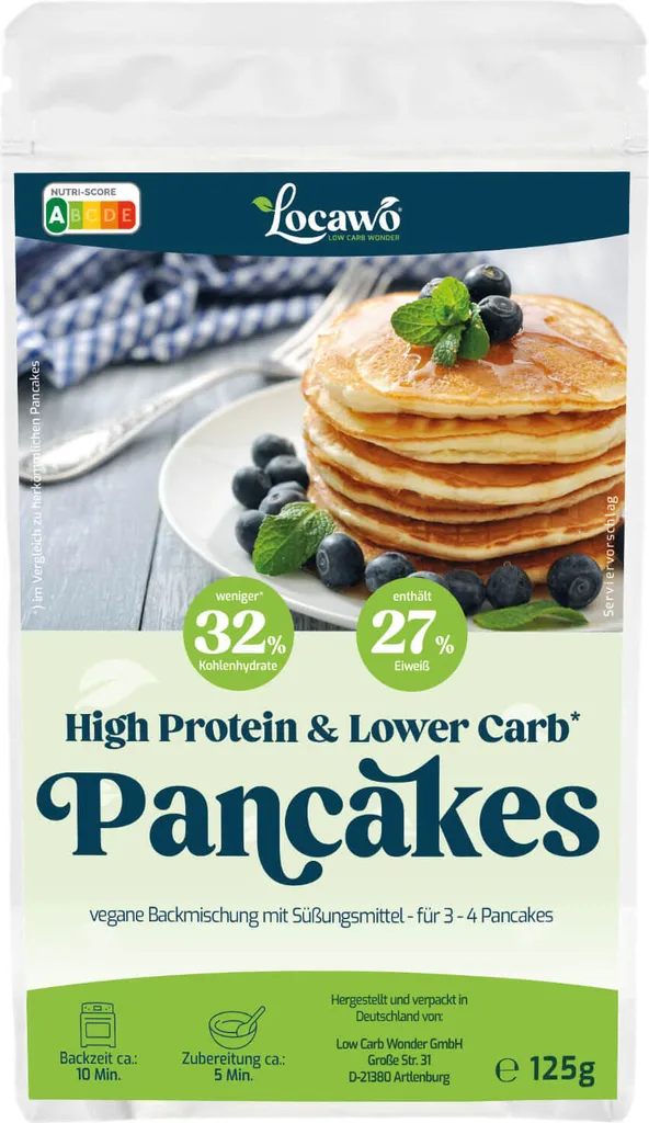 Locawo High Protein & Low Carb* Pancakes | Kaiserschmarrn | Baking Mix 125g