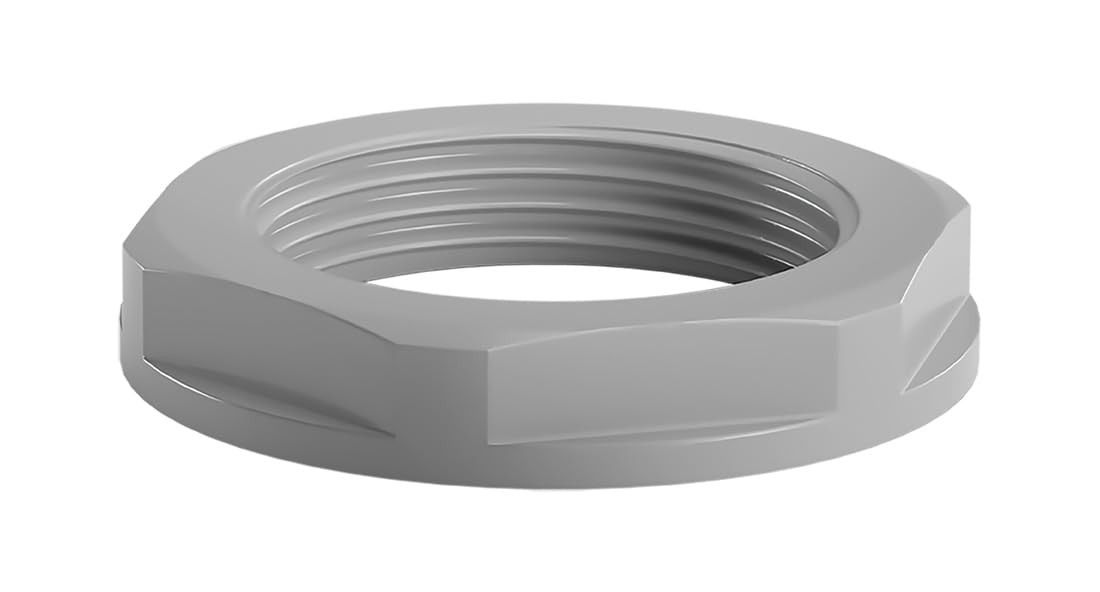 Locknut with Collar M16 Polyamide Light Grey (RAL 7035) RST 11096516 Pack of 100