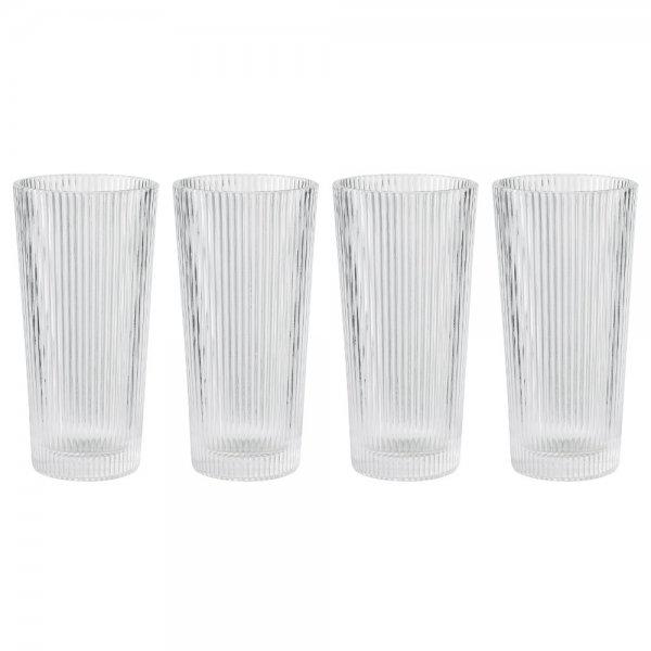 Long drink glasses Pilastro Clear (4 pieces) from Stelton