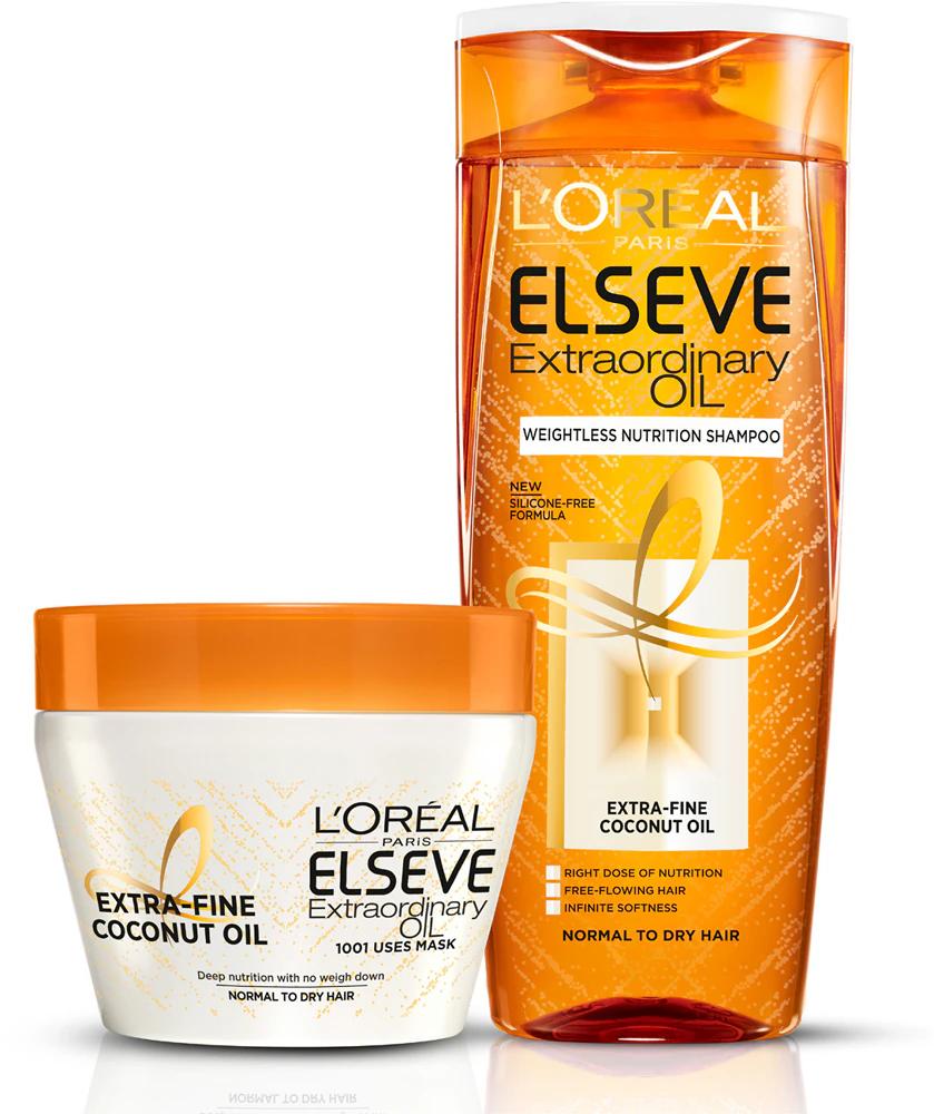 L’Oréal Paris Elseve Extraordinary Oil Coconut nourishing mask with coconut oil for normal to dry hair