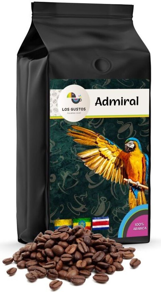 Los Gustos Admiral Coffee Beans 250 g, Unground, Coffee Beans for Fully Automatic Coffee Machines, Freshly Roasted