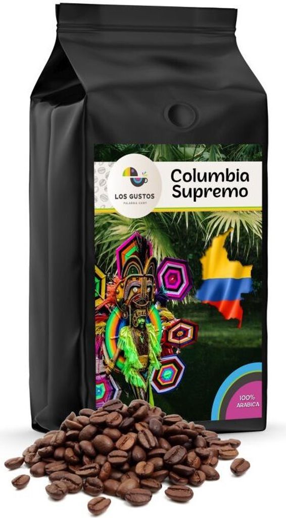 Los Gustos Columbia Supremo Coffee Beans 250 g, Unground, Coffee Beans for Fully Automatic Coffee Machines, Freshly Roasted