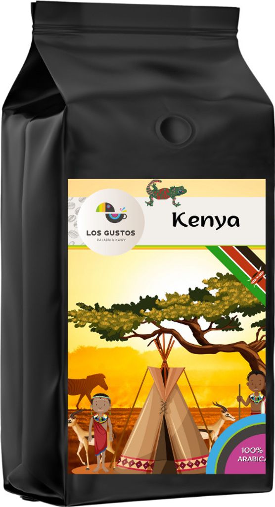 Los Gustos Kenya Coffee Beans 500 g, Unground, Coffee Beans for Fully Automatic Coffee Machines, Freshly Roasted
