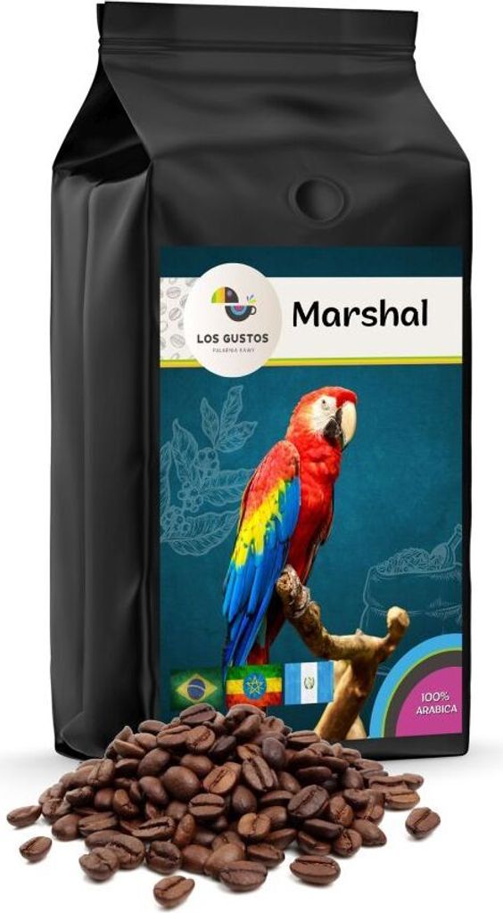 Los Gustos Marshal Coffee Beans 500 g, Unground, Coffee Beans for Fully Automatic Coffee Machines, Freshly Roasted