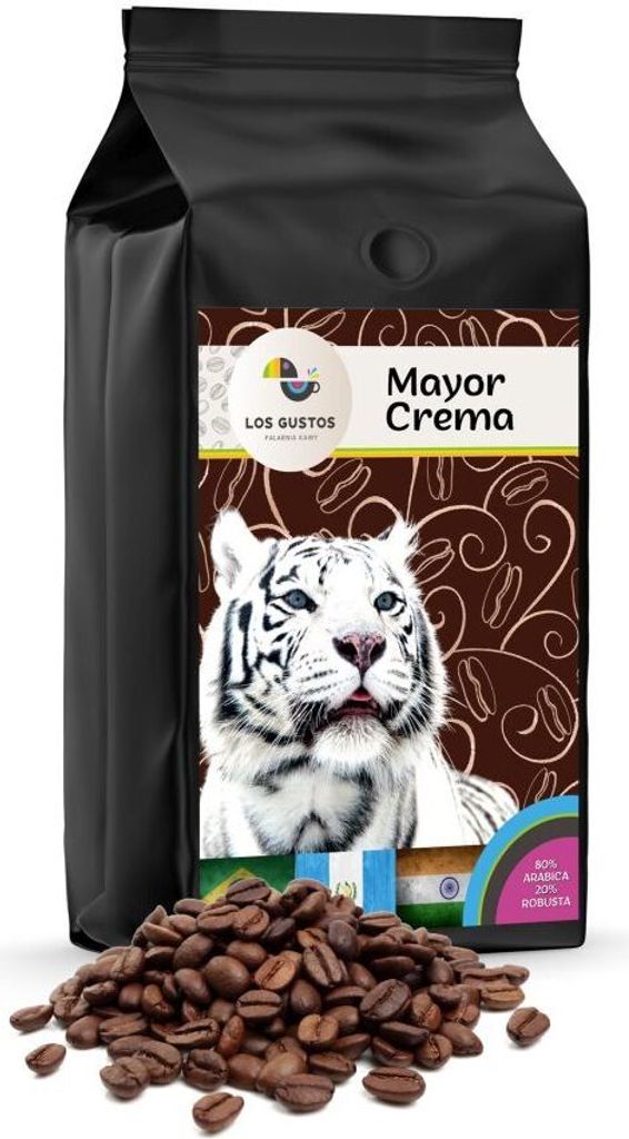 Los Gustos Mayor Crema Coffee Beans 500 g, Unground, Coffee Beans for Fully Automatic Coffee Machines, Freshly Roasted