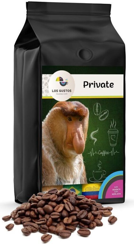 Los Gustos Private Coffee Beans 500 g, Unground, Coffee Beans for Fully Automatic Coffee Machines, Freshly Roasted