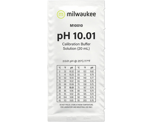 Solution Aquarium Milwaukee M10010B pH 10.01 buffer solution (25 x 20 ml) water analysis