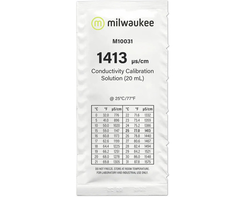 Solution Aquarium Milwaukee M10031B conductivity calibration solution 1413 µs/cm (25 x 20 ml) water analysis