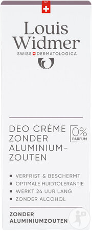 Louis Widmer Deodorant Cream Without Aluminum Salts Without Perfume 40ml