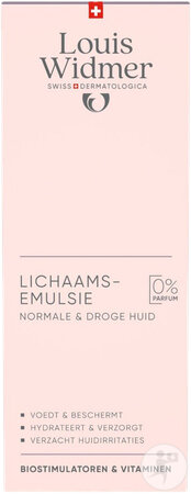 Louis Widmer Body Emulsion Normal and Dry Skin Without Perfume 200ml