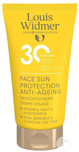 Louis Widmer Sun Face Sun Protection Anti-Ageing SPF30+ Without Perfume Tube 50ml