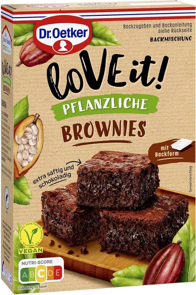 LoVE it Brownies Baking Mix for chocolate and plant-based treats 480g