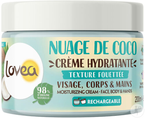 Lovea Moisturizing Cream Face Body & Hands Coconut Cloud 200ml
