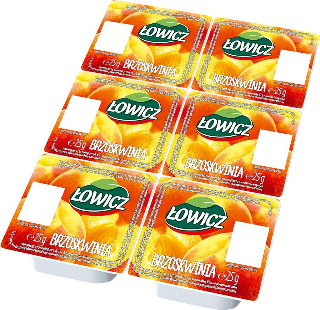 Łowicz Owocowy Produkt Brzoskwinia 6 X 25 G