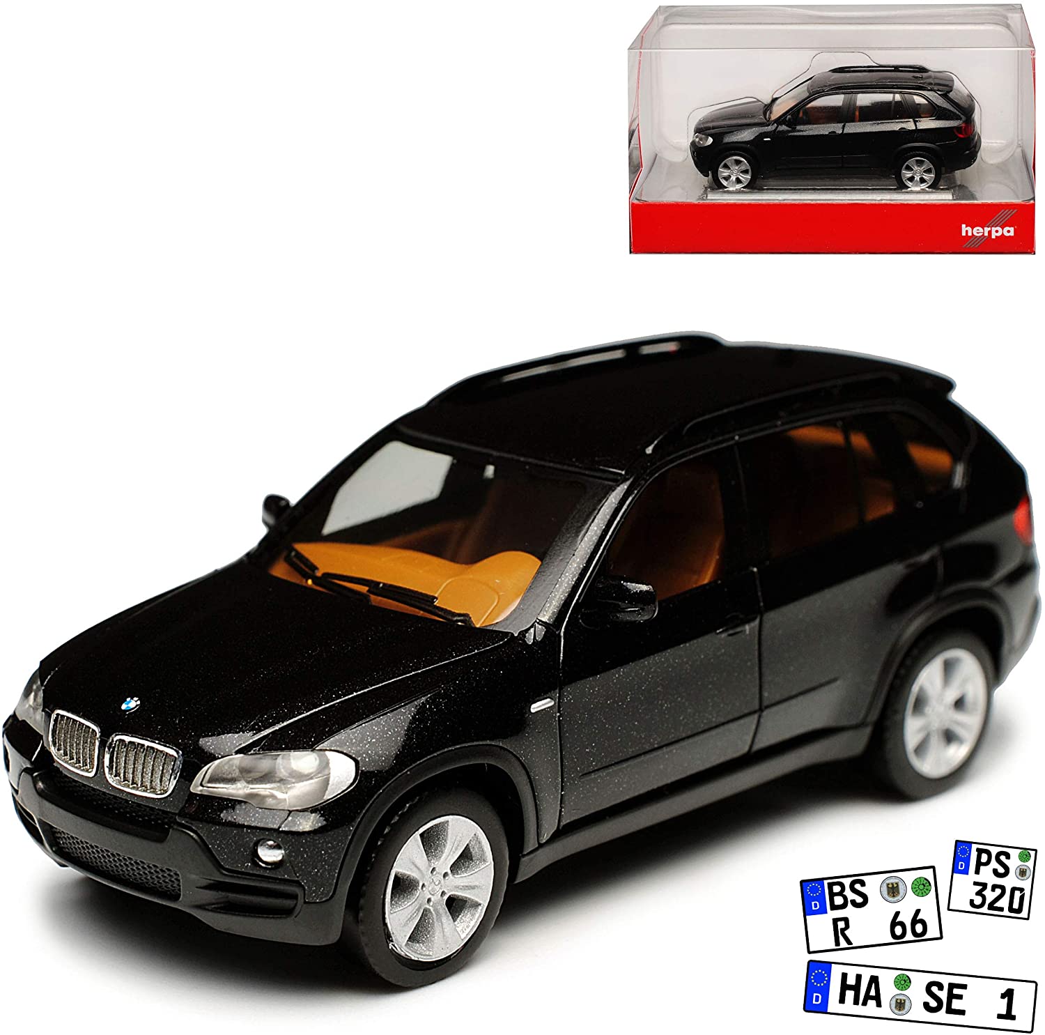 Herpa B-M-W X5 E70 Suv Black 2006-2013 H0 1/87 Model Car With Or Without In