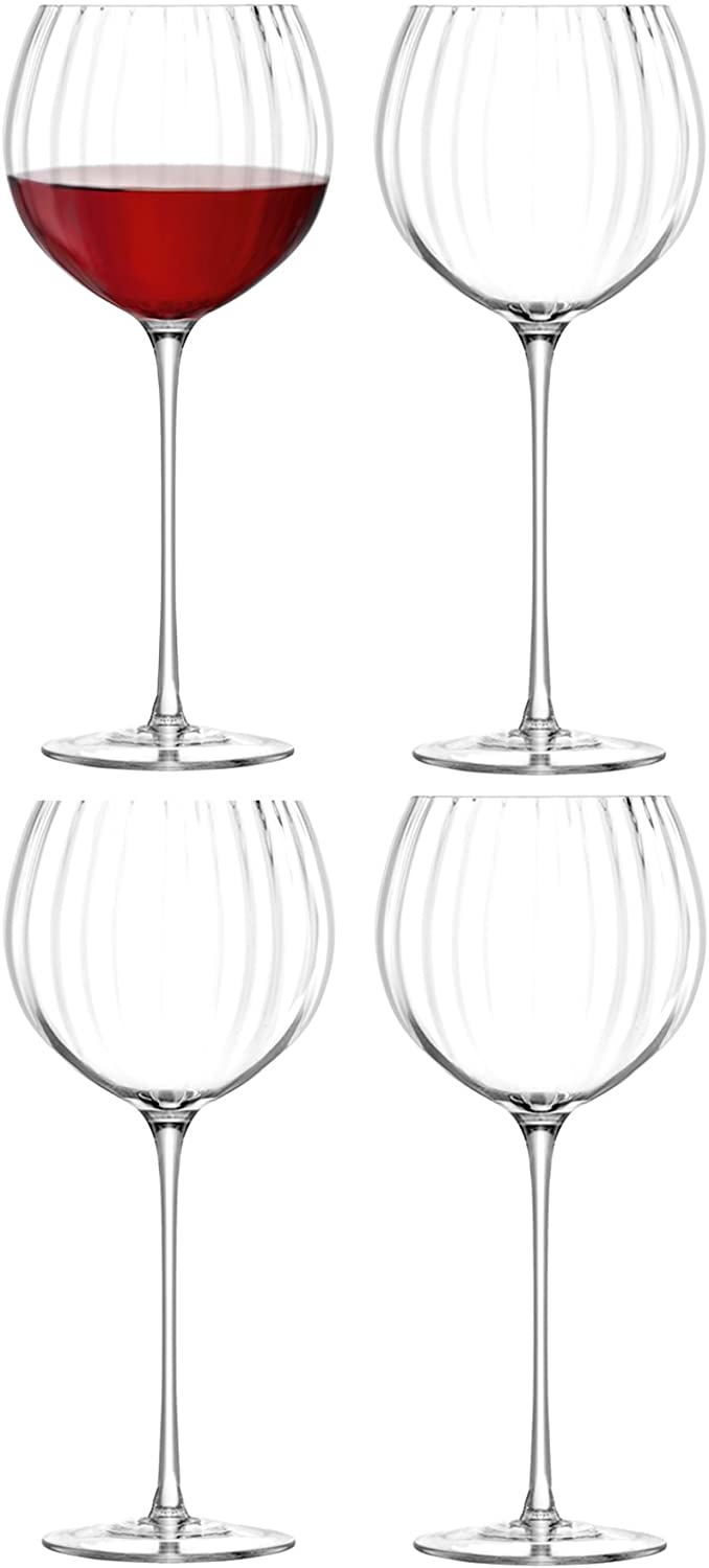 LSA International Aurelia Balloon Glass, Transparent, 570 ml, Set of 4