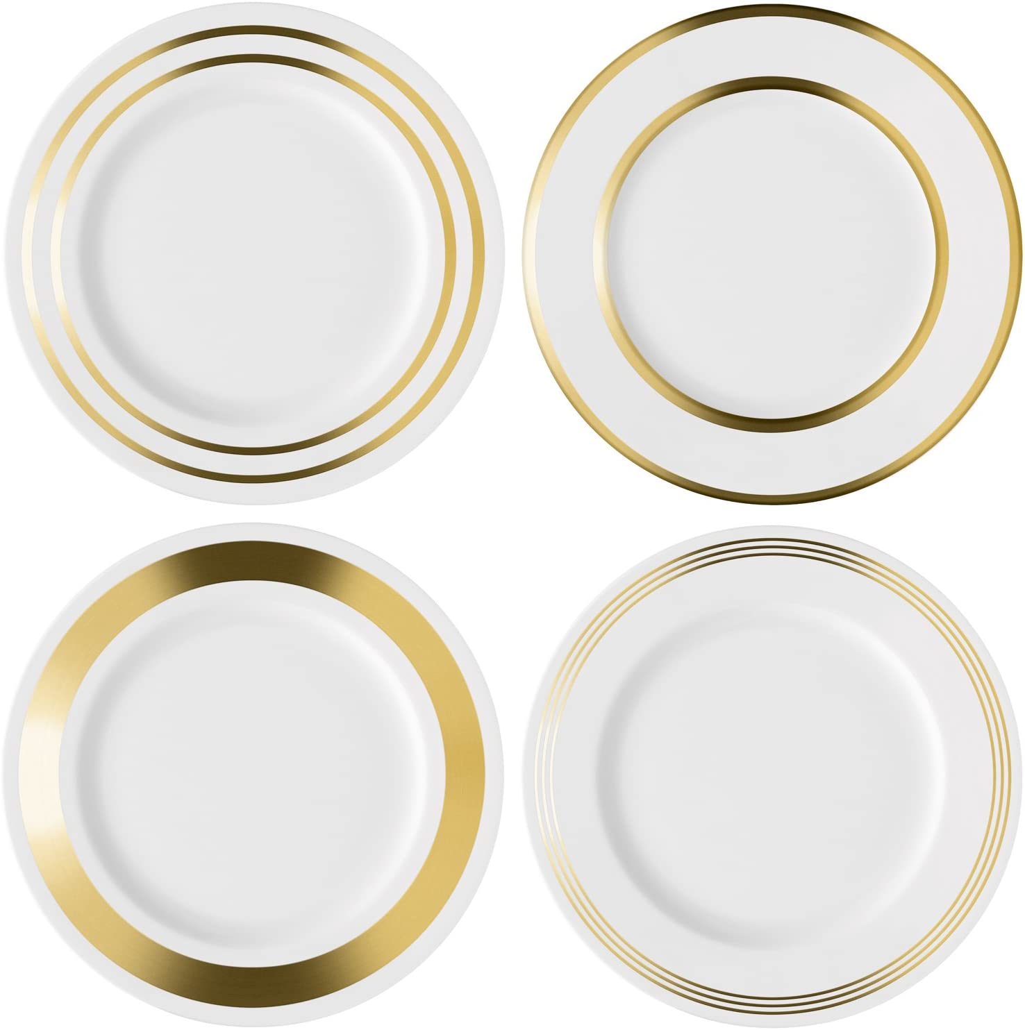 LSA International Deco Dinner Plate ø28 cm Assorted Colours x 4 Gold