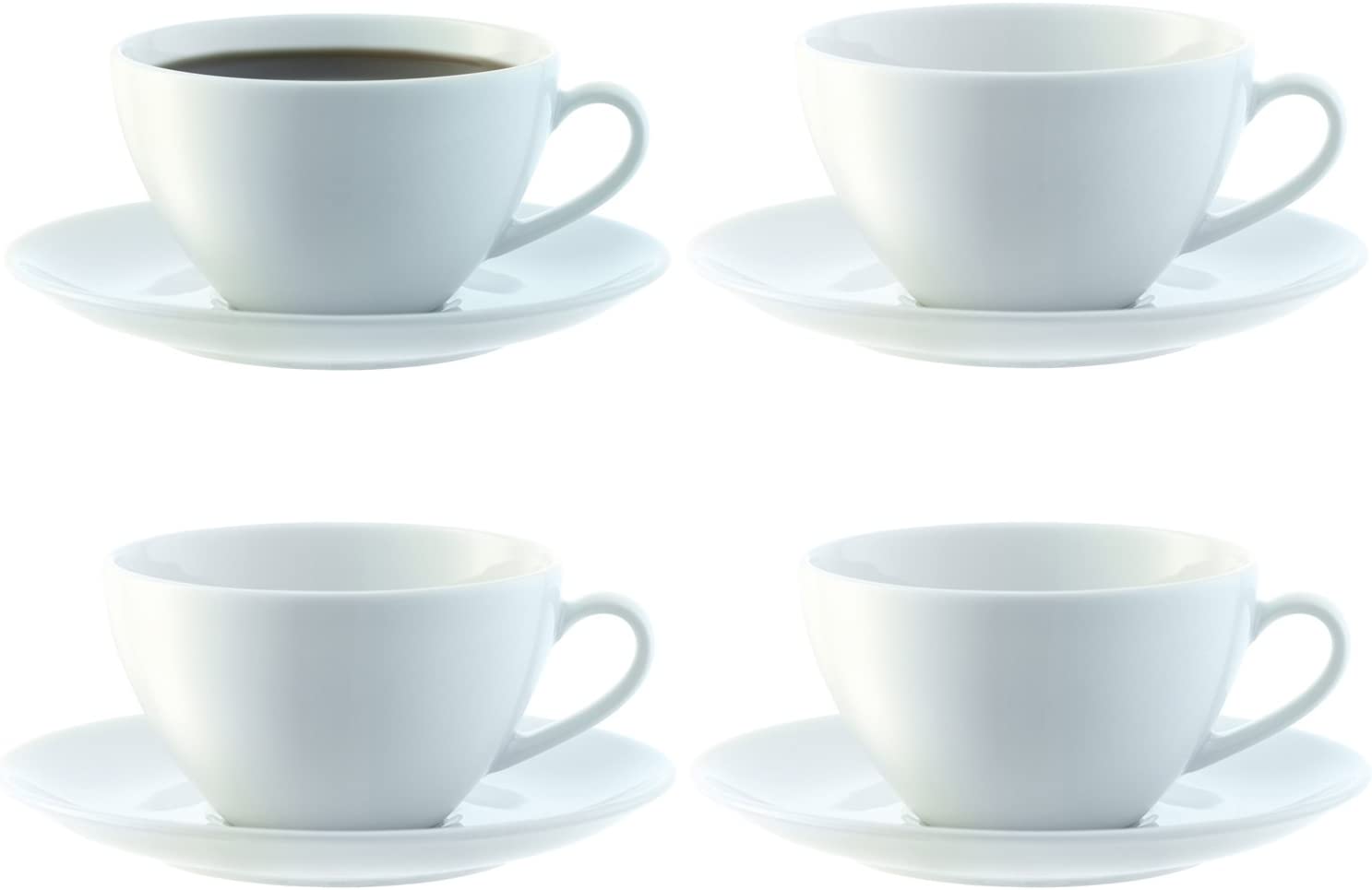 LSA Dine Tea/Coffee Cups Curved 220 ml x 4