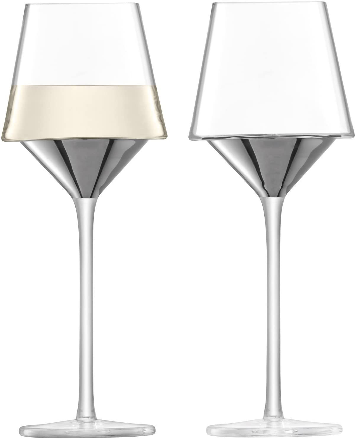 LSA International Space Wine Glass 350ml Platinum Set of 2 - 350ml - Set of 2, 2