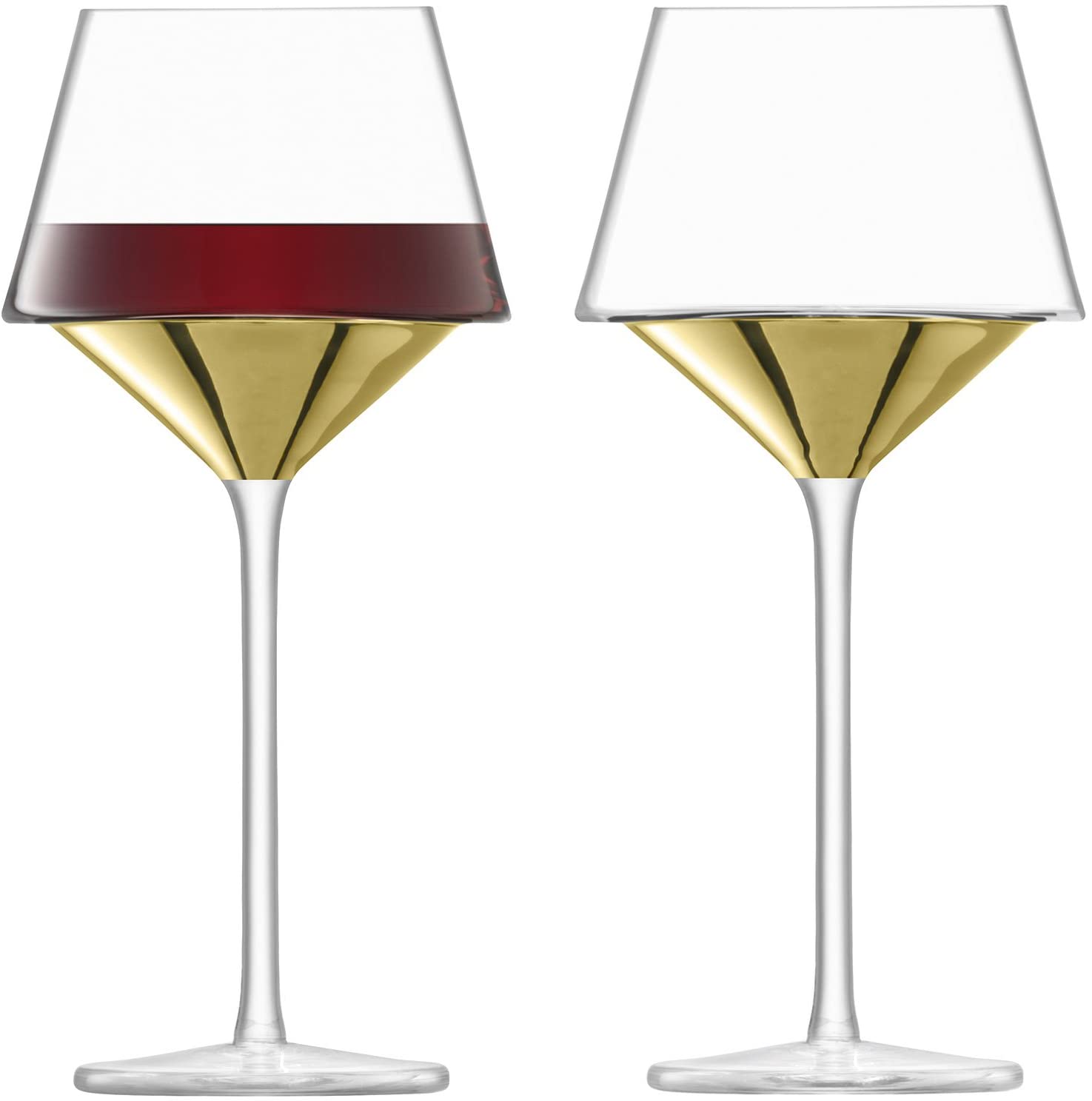 LSA International Space Wine Goblet 15oz Gold (Pack of 2) 15oz Set of 2, 2