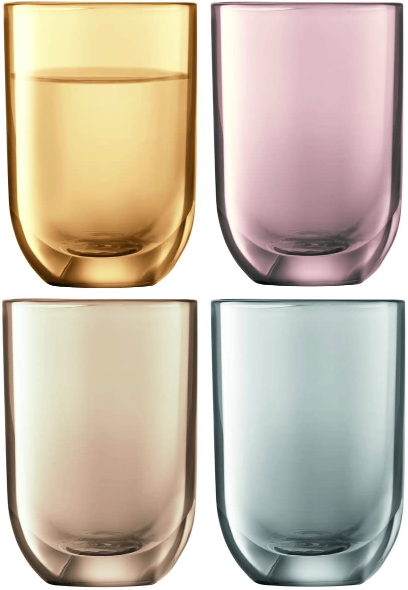 LSA International Metallic Polka Vodka Glasses, Assorted Colours (Pack of 4)