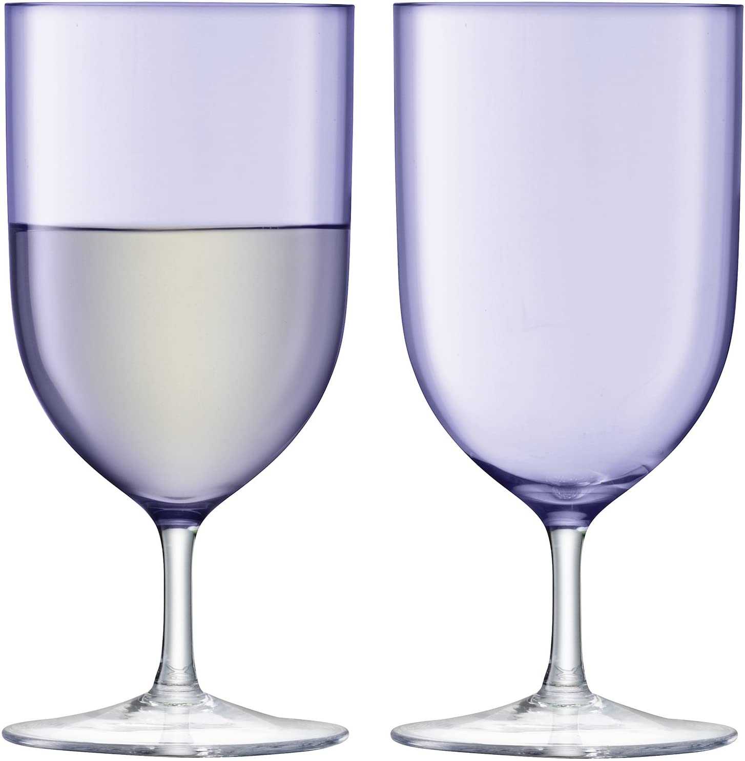 LSA International Touch Wine/Water Glasses 400ml Pale Purple X 2 – 8 x 8 x 16.5 cm