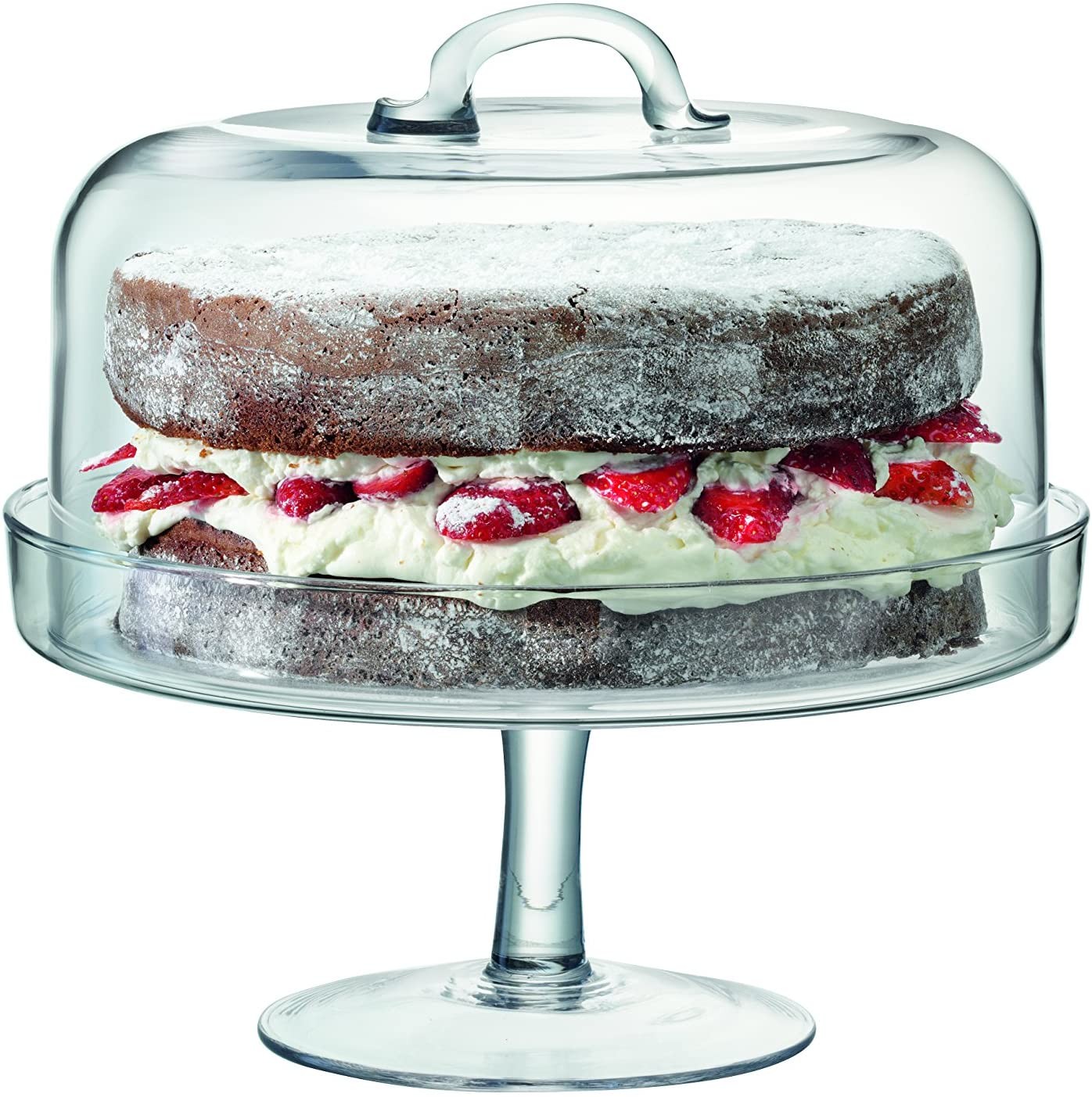 LSA Serve Cake Plate and Cover Diameter 26.5 cm / Diameter 25 cm Clear