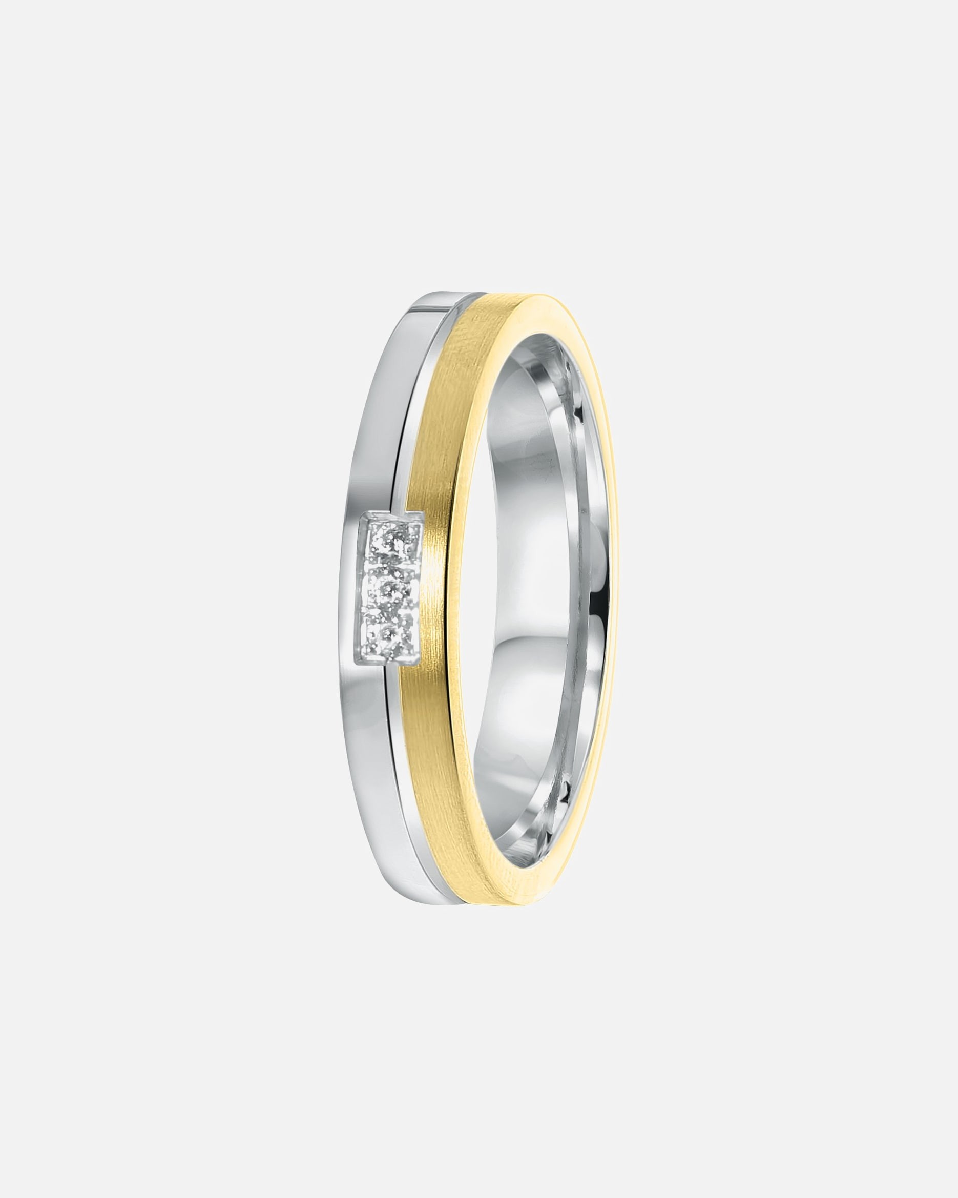 Lucardi ring rings Ankara 925 silver - silver-gold colored