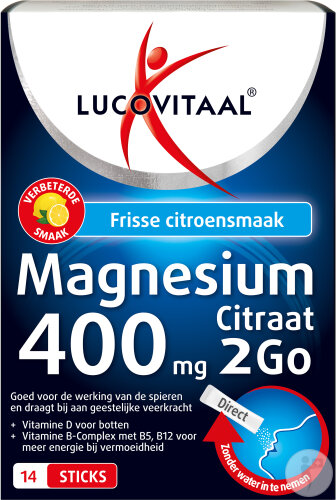 Lucovitaal Magnesium Citrate 400mg 2Go 14 Sticks