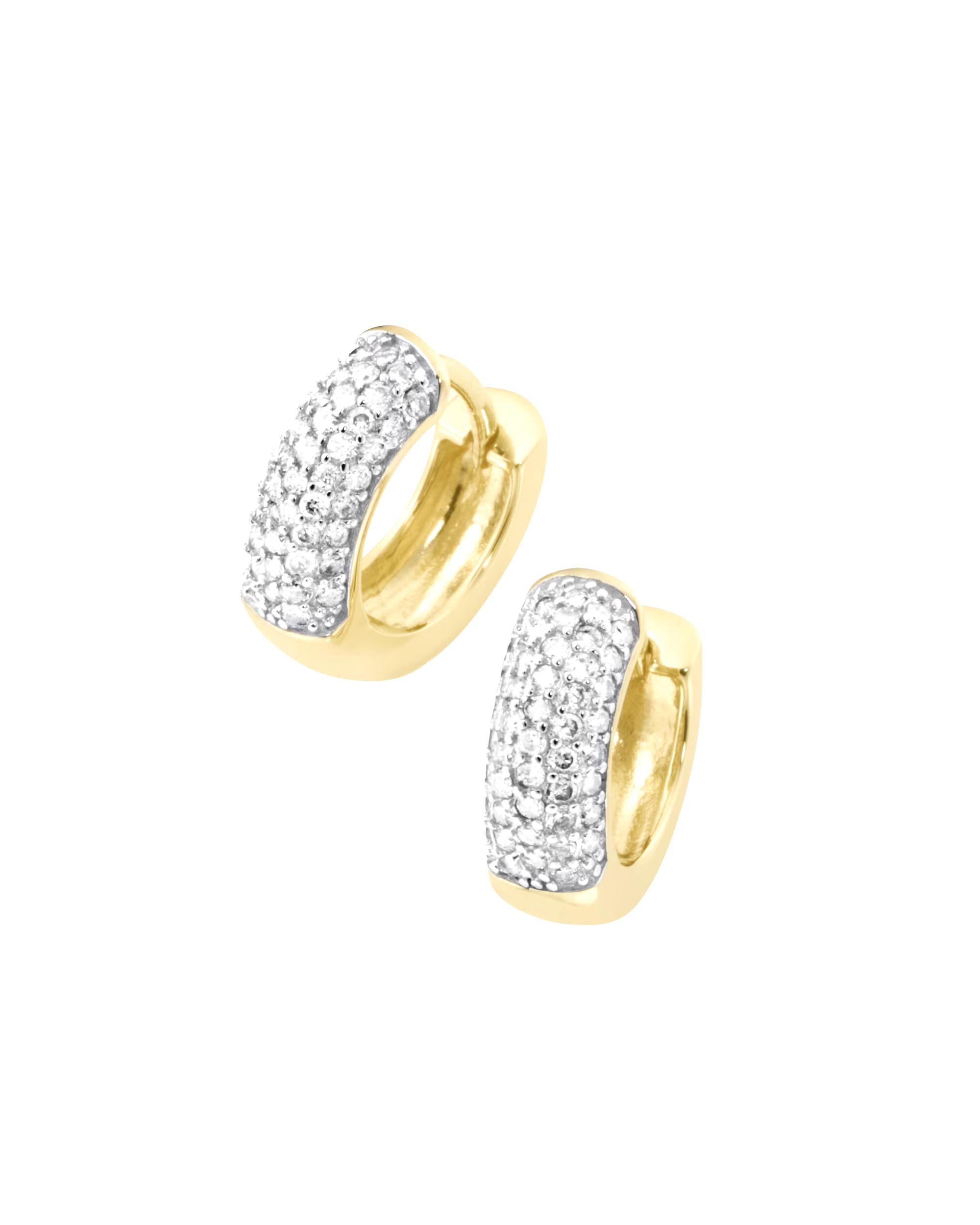 Luigi Merano earring hoop earrings with diamonds, 585 gold