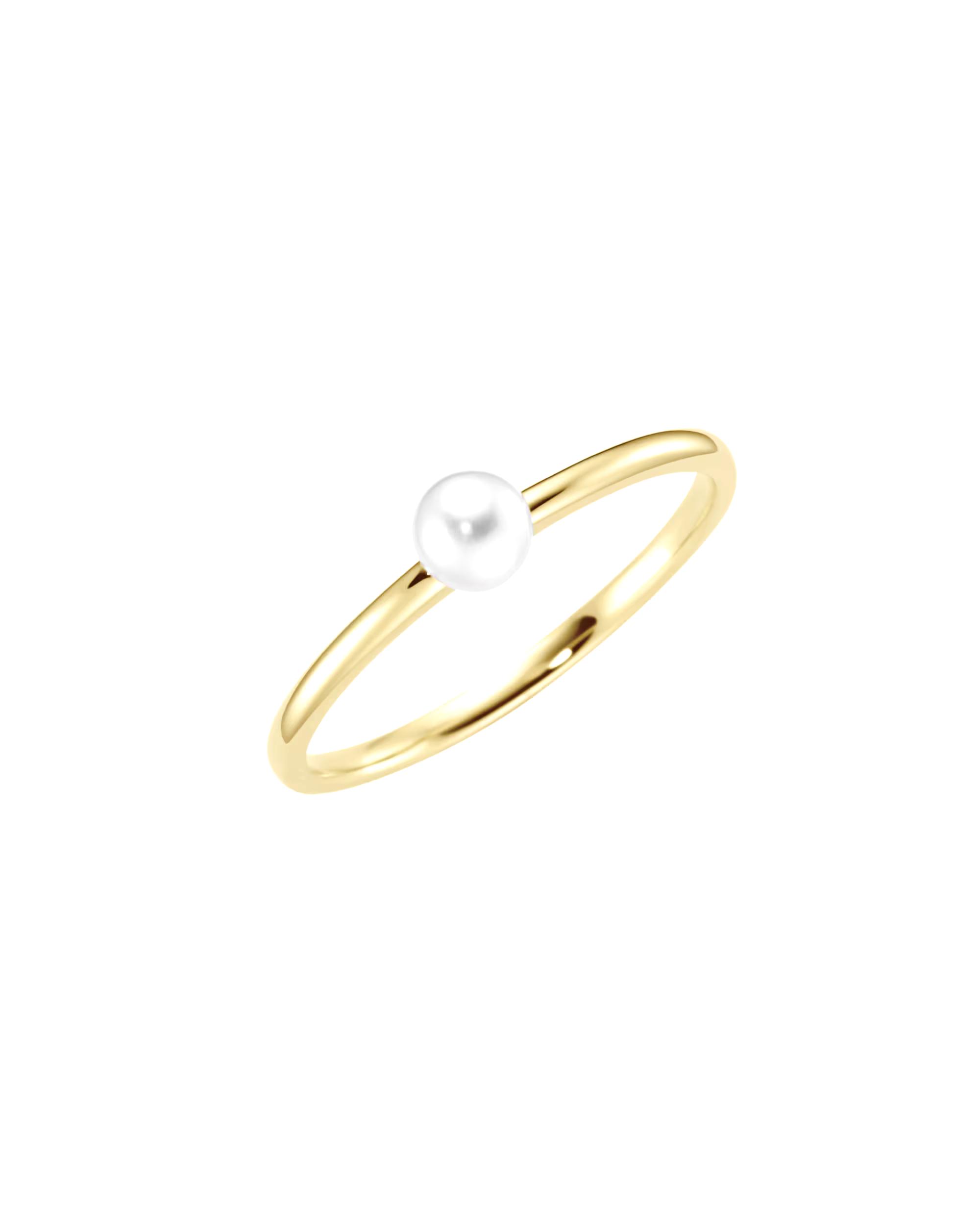 Luigi Merano Ring Ring delicate with freshwater pearl, 585 gold