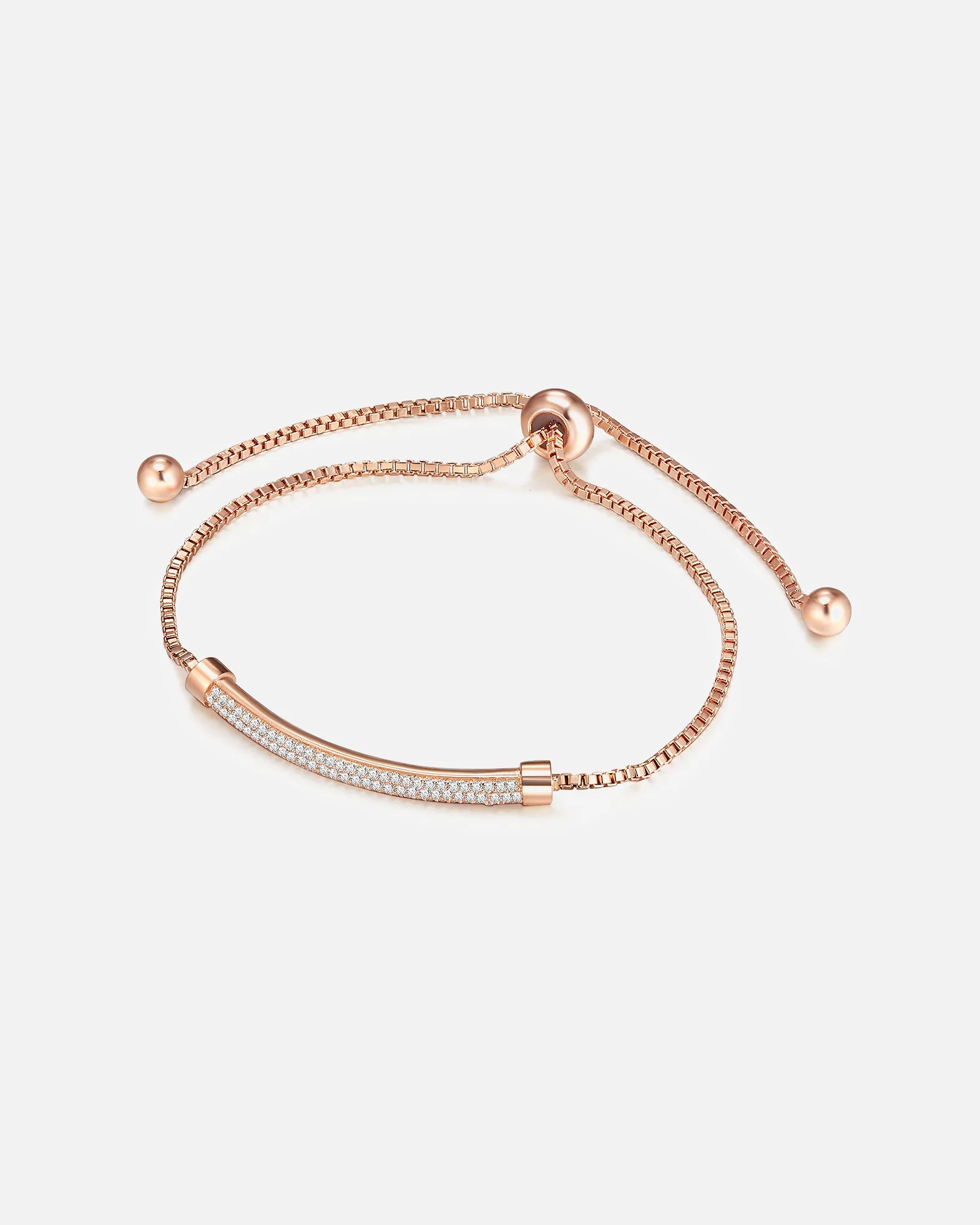 Lulu & Jane bracelet bracelet made of brass in rose gold with zirconia