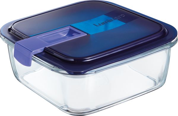 Luminarc, Easy Box-Lunchbox Square M. One Clip-Lid 18 X 17 X 7 Cm / 1,22 Lt