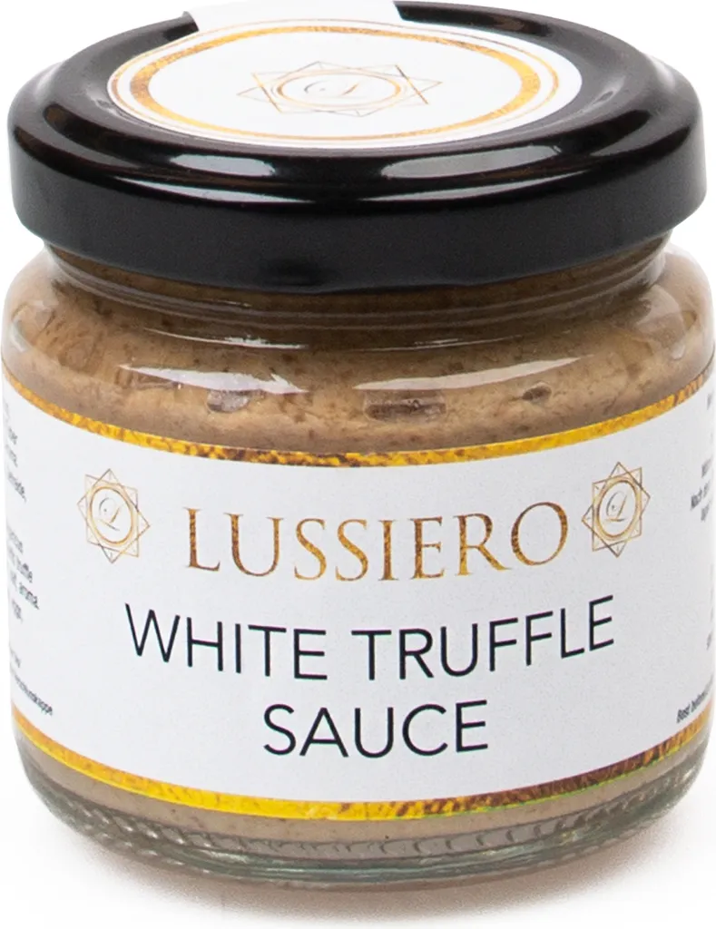 Lussiero Weisse Bianchetto Trüffel Sauce Salsa mit echtem Bianchetto Trüffel Tuber Borchii 80g