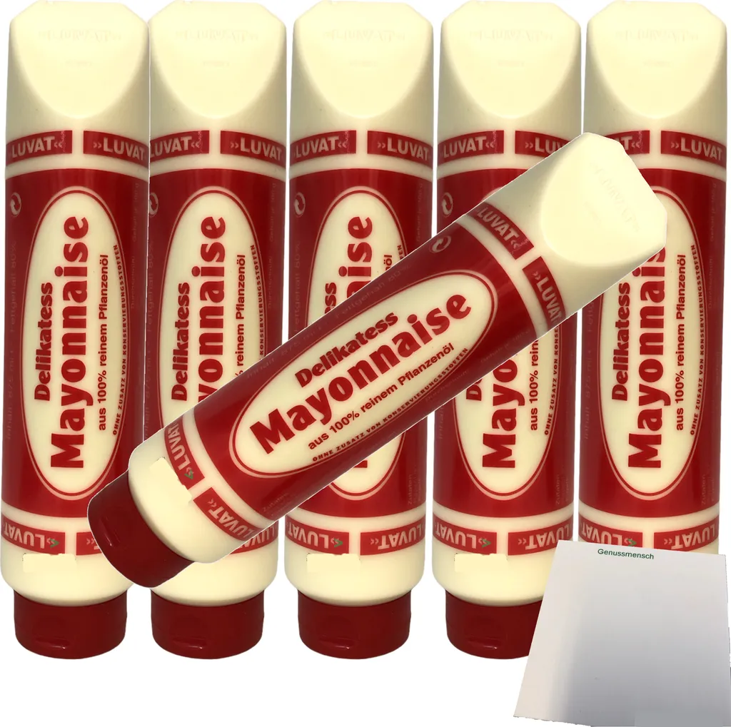 Luvat Delikatess-Mayonnaise 6er Pack (6x875ml Tube) + usy Block