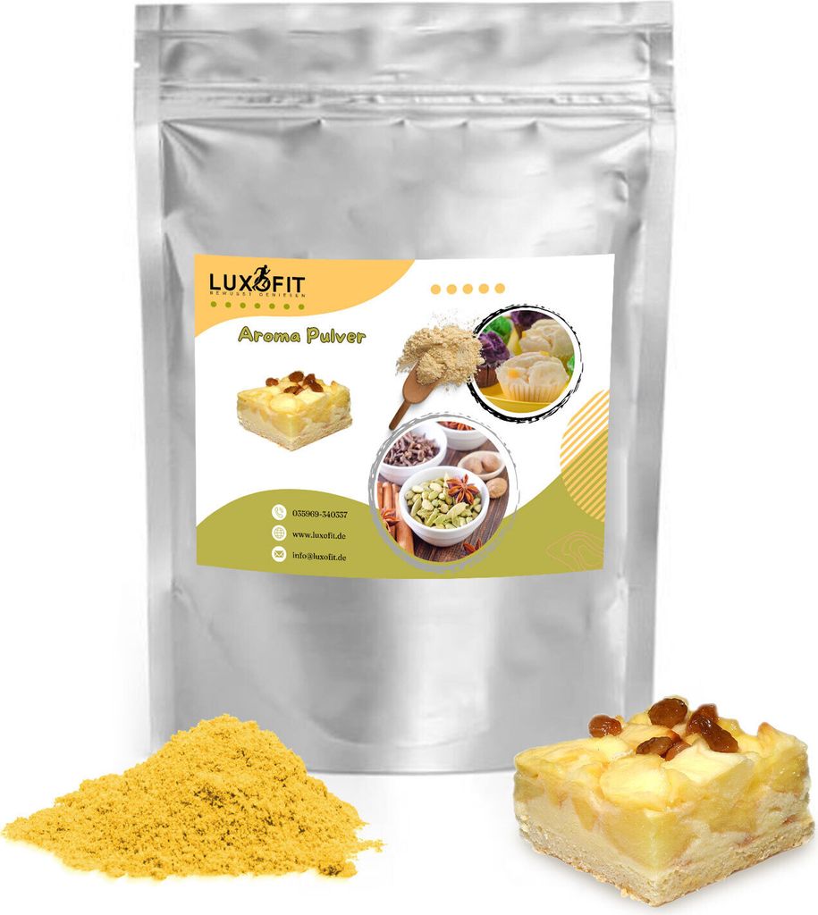 Luxofit Apple Pie Flavor Powder – Versatile baking flavor for delicious apple pie taste, 50 ml or 1 liter (1 kg)