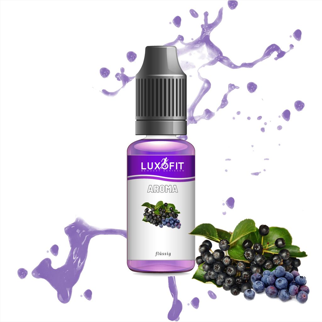 Luxofit Aronia Blueberry Liquid Flavoring – Intense flavor, versatile, for baking, shakes, yogurt & more – Germany (50 ml)