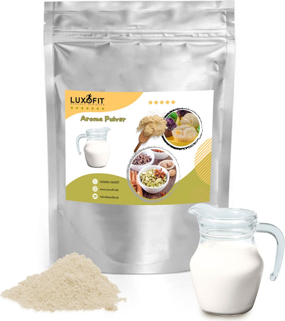 Luxofit Baked Milk Flavor Powder – High-quality flavor powder for milk, desserts & shakes (500 g)