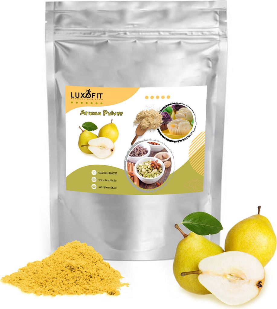 Luxofit Pear Flavor Powder – Natural Flavor for Foods, Drinks & Desserts – Germany (500 g)