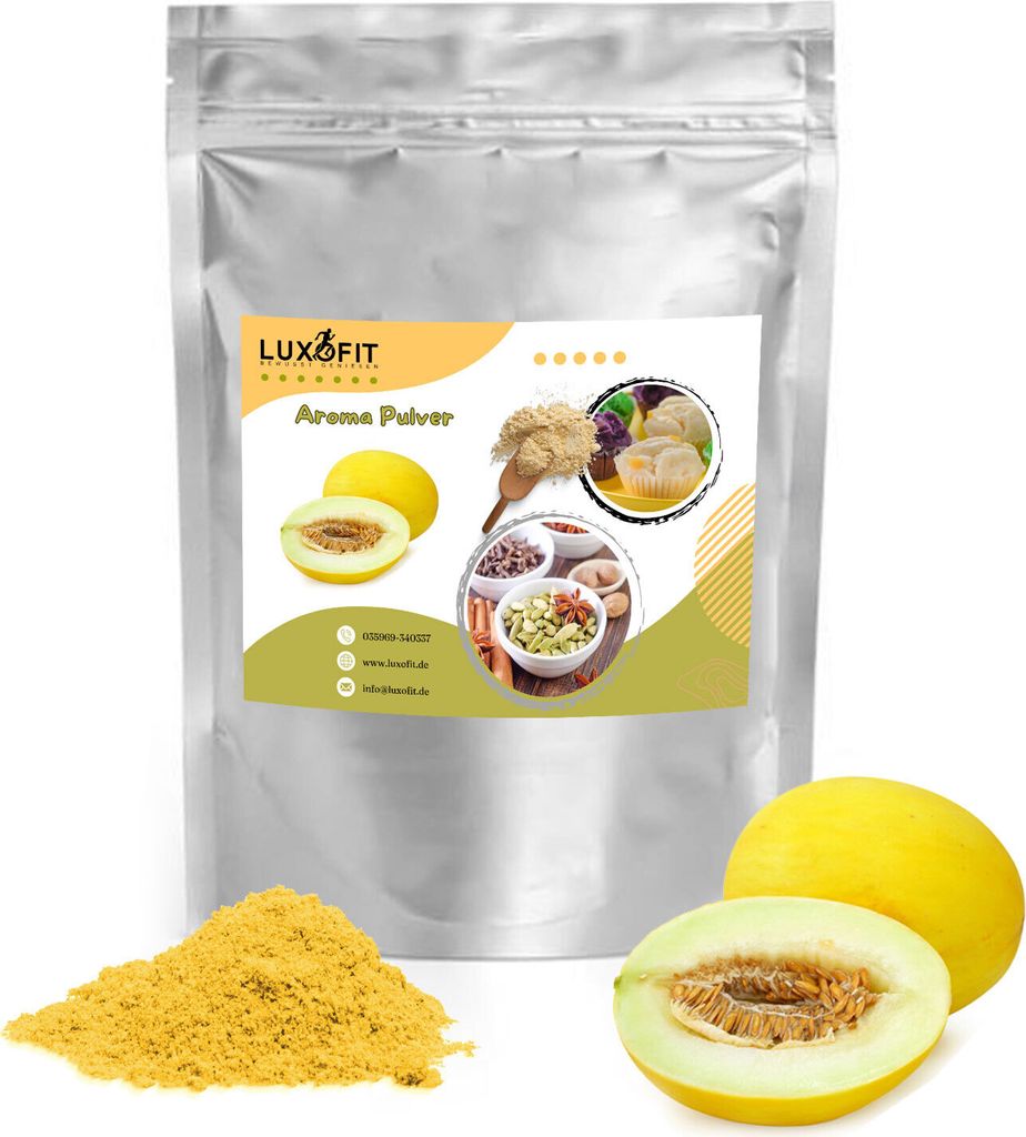Luxofit Honeydew Melon Flavor Powder – Intense Fruit Flavor for Drinks & Desserts, Germany (50 g)