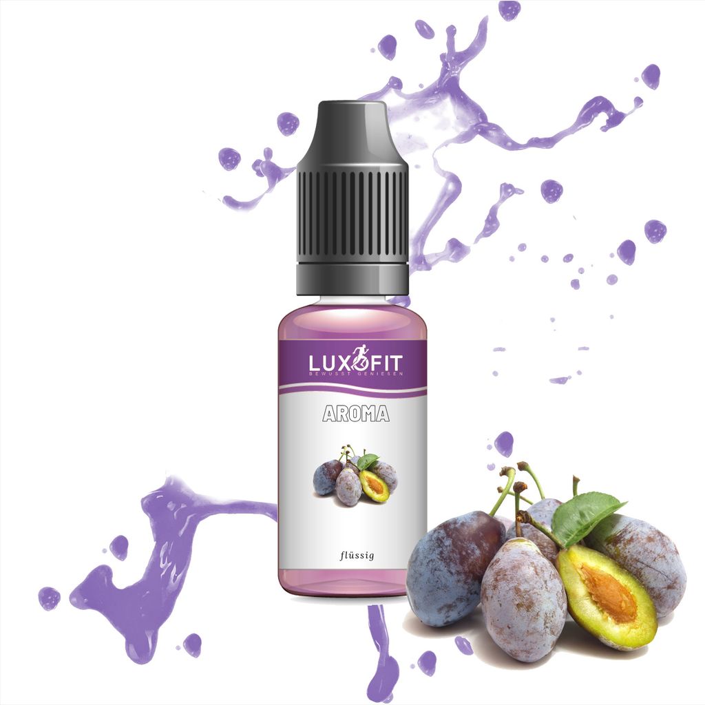 Luxofit Plum Flavoring Liquid – Intense Taste for Cooking, Baking & Drinks, Germany (1 L)