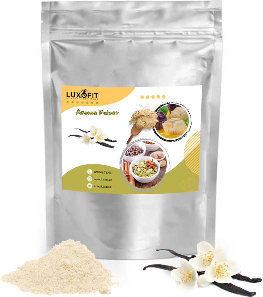 Luxofit Vanilla Flavor Powder – Premium Vanilla Flavor for Shakes & Drinks – Germany (200 g)