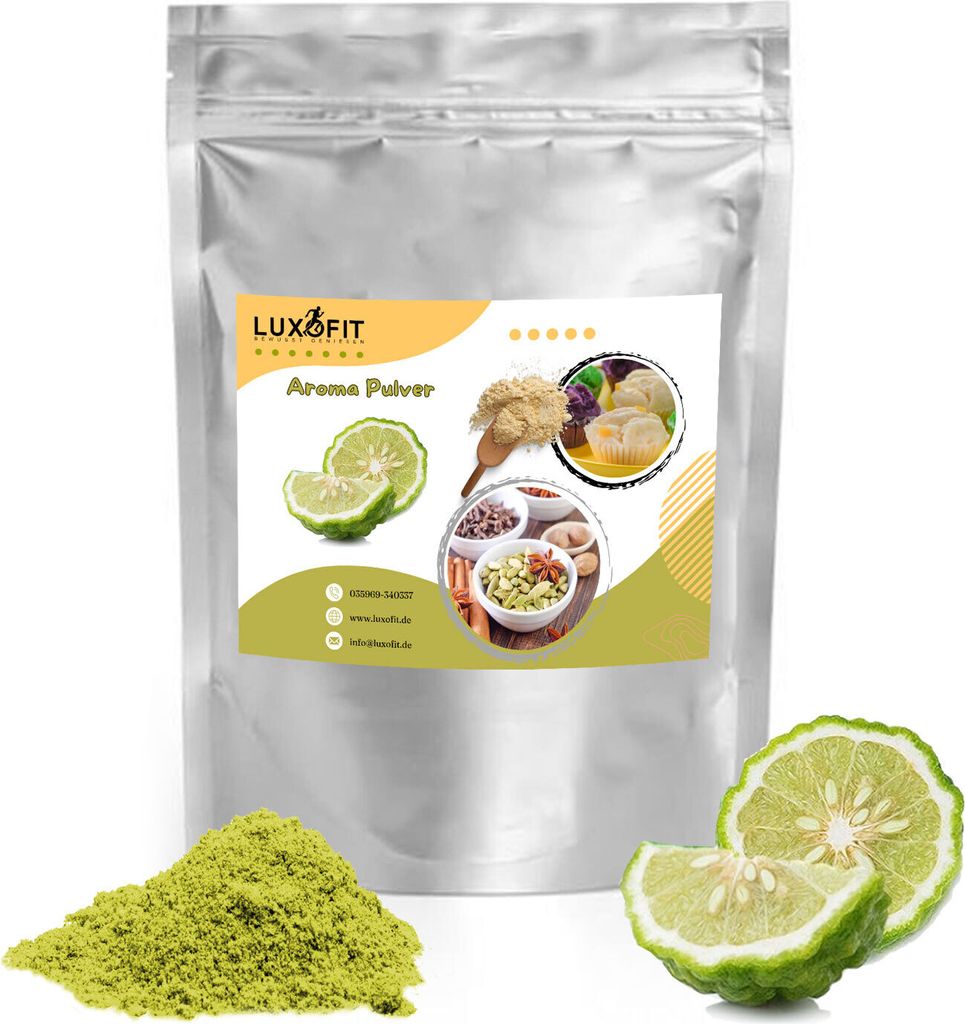 Luxofit Yuzu Flavor Powder – Exotic citrus flavor for baking, yogurts, shakes, and drinks – Made in Germany (200 g)