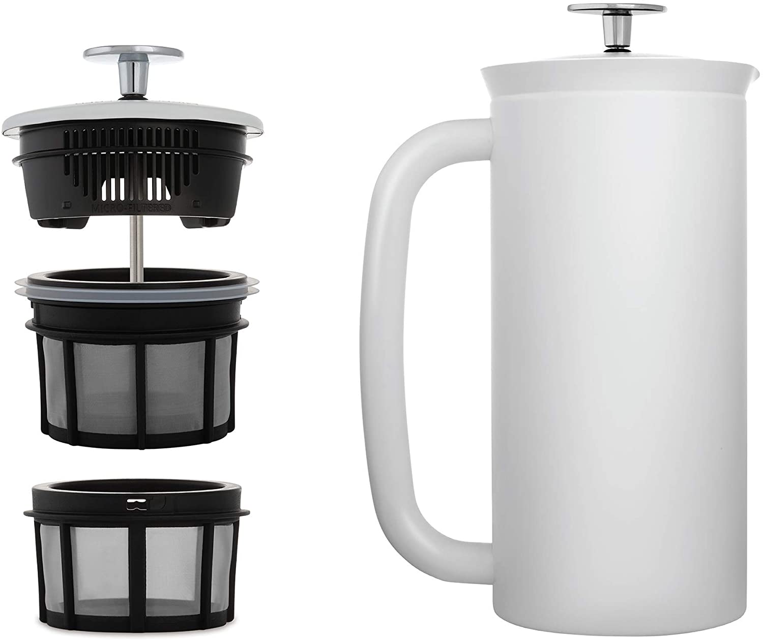 Espro 18168 French Press P7 Coffee Stamp Jug with Thermal Function, 950 ml, White, Stainless Steel