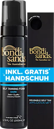 Dark self-tanning foam + application glove, 200 ml