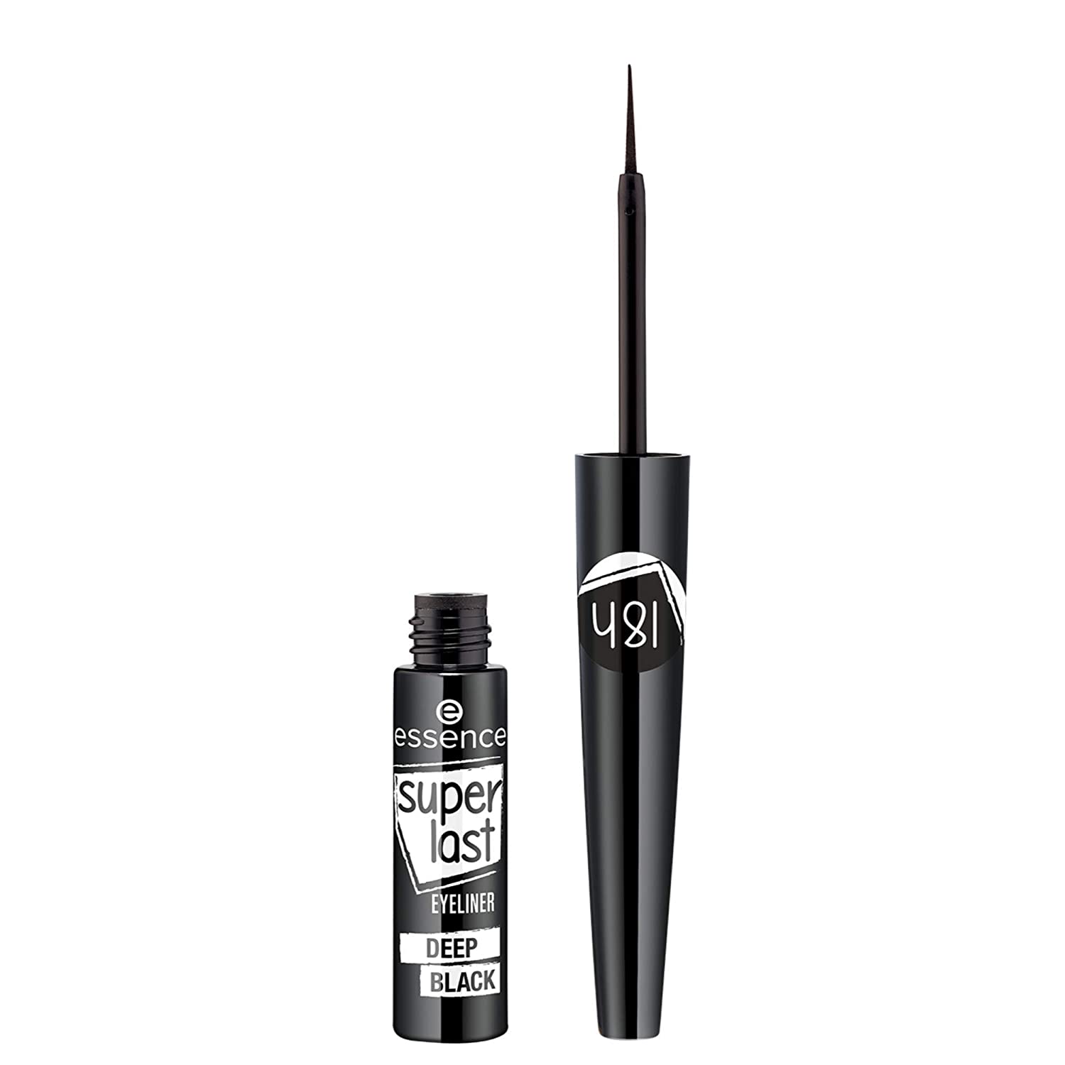 essence cosmetics essence Superlast Eyeliner Deep Black, Eye Liner, Black, Defining, Long-Lasting, Vegan, Perfume-Free (3 ml), ‎black