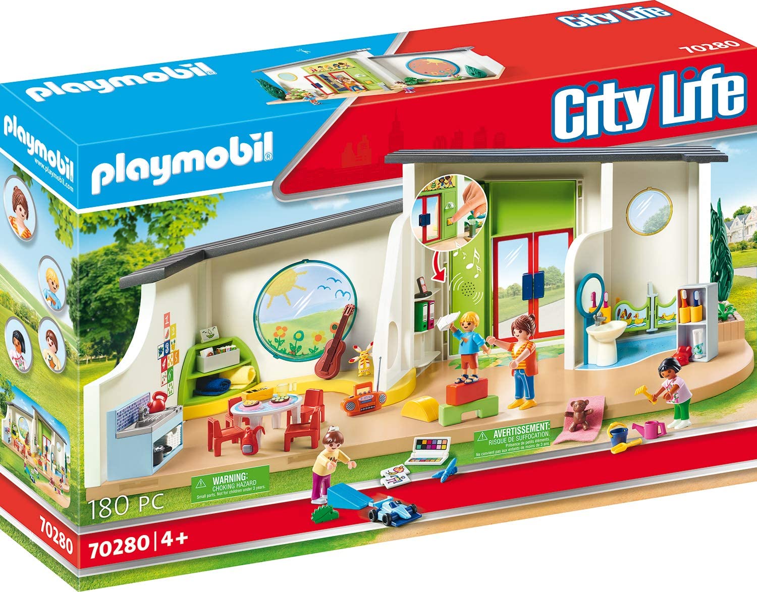 Playmobil City Life KiTa with Light and Sound Effect, 4 Years and Up., Rain