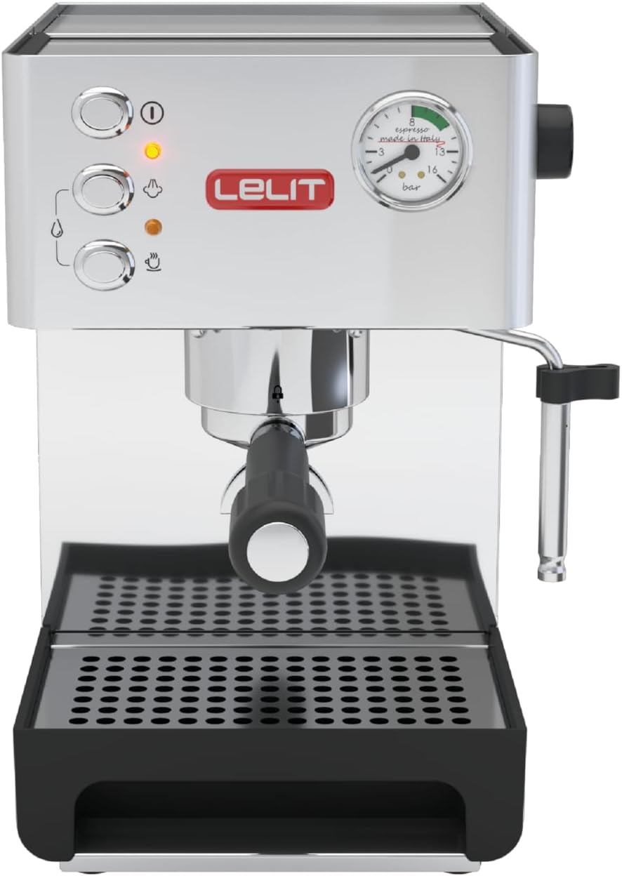 Lelit Anna PL41EM Semi Professional Coffee Machine, Ideal for Espresso Cover, Cappuccino and Coffee Pads, Stainless Steel, 2.7 Liters, Stainless Steel